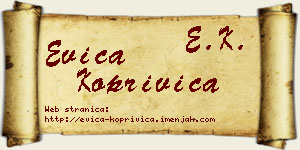 Evica Koprivica vizit kartica